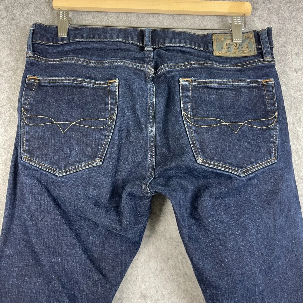 Polo Ralph Lauren Sullivan Slim Fit Jeans Mens 34x29 Dark Wash Stretch Denim